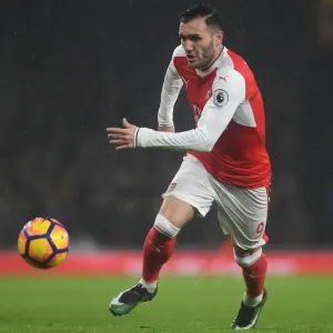 Lucas Perez in Action: Arsenal vs. Watford, Premier League 2016-17