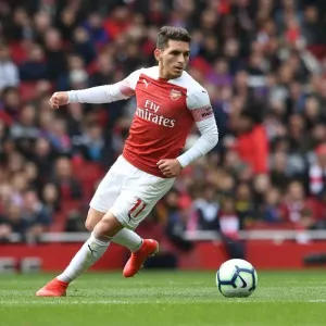 Lucas Torreira: In Action for Arsenal Against Brighton & Hove Albion, Premier League 2018-19 Lucas Torreira: In Action for Arsenal Against Brighton & Hove Albion, Premier League 2018-19