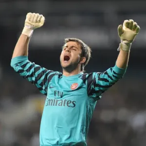 Lucasz Fabianski (Arsenal). Tottenham Hotspur 1: 4 Arsenal (aet). Carling Cup 3rd Round Lucasz Fabianski (Arsenal). Tottenham Hotspur 1: 4 Arsenal (aet). Carling Cup 3rd Round