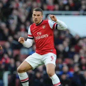 Lukas Podolski in Action: Arsenal vs Crystal Palace, Premier League 2013-14