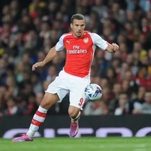 Lukas Podolski in Action: Arsenal vs Southampton, League Cup 2014/15 Lukas Podolski in Action: Arsenal vs Southampton, League Cup 2014/15