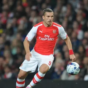 Lukas Podolski in Action: Arsenal vs Southampton, League Cup 2014/15 Lukas Podolski in Action: Arsenal vs Southampton, League Cup 2014/15