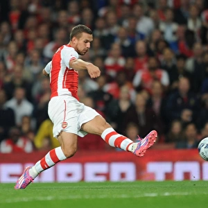 Lukas Podolski in Action: Arsenal vs Southampton, League Cup 2014/15