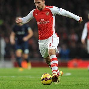 Lukas Podolski in Action: Arsenal vs Southampton, Premier League 2014-15