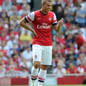 Lukas Podolski in Action: Arsenal vs Sunderland, Premier League 2012-13 Lukas Podolski in Action: Arsenal vs Sunderland, Premier League 2012-13