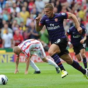 Lukas Podolski in Action: Stoke City vs. Arsenal, Premier League 2012-13