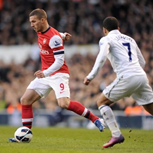 Lukas Podolski (Arsenal) Aaron Lennon (Tottenham). Tottenham Hotspur 2: 1 Arsenal