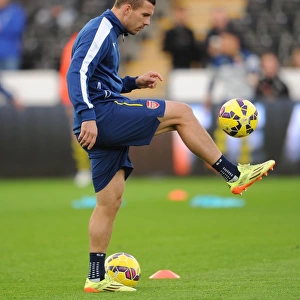 Lukas Podolski: Arsenal Star's Pre-Match Focus at Swansea (2014-15)