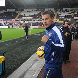 Lukas Podolski: Arsenal Star's Pre-Match Focus at Swansea City (2014-15)