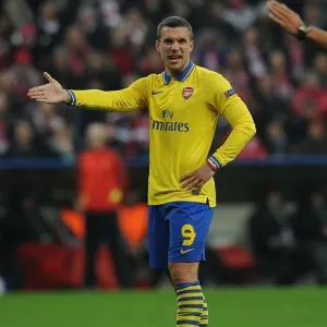 Lukas Podolski: A Former Bayern Munich Star Faces His Old Team in the UEFA Champions League (Arsenal vs. FC Bayern Munich, 2014) Lukas Podolski: A Former Bayern Munich Star Faces His Old Team in the UEFA Champions League (Arsenal vs. FC Bayern Munich, 2014)