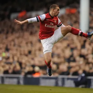 Lukas Podolski Faces Off: Tottenham Hotspur vs. Arsenal, Premier League 2012-13