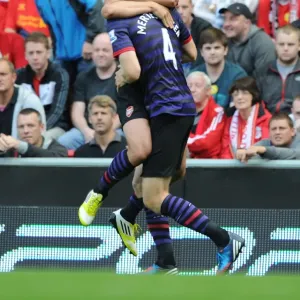 Lukas Podolski and Per Mertesacker Print Lukas Podolski and Per Mertesacker Print