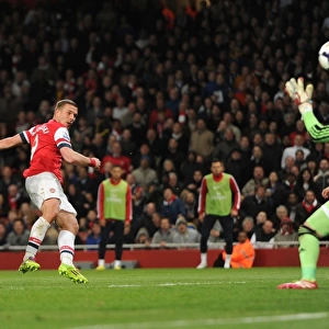 Lukas Podolski Scores Dramatic Goal Past James Tomkins and Adrian in Arsenal's Victory over West Ham United