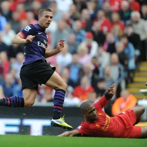 Lukas Podolski Stuns Liverpool: Arsenal's Historic First Goal at Anfield, 2012-13 Premier League Lukas Podolski Stuns Liverpool: Arsenal's Historic First Goal at Anfield, 2012-13 Premier League