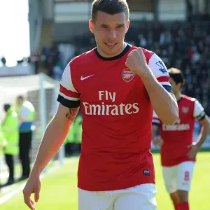 Lukas Podolski's Goal Celebration: Arsenal's Victory at Fulham (April 2013) Lukas Podolski's Goal Celebration: Arsenal's Victory at Fulham (April 2013)