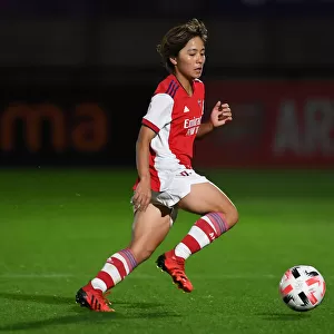 Mana Iwabuchi in Action: Arsenal Women vs Slavia Prague, UEFA Women's Champions League 2021-22