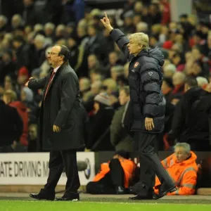 Managers Arsene Wenger (Arsenal) and Rafa Benitez (Liverpool). Liverpool 1: 2 Arsenal Managers Arsene Wenger (Arsenal) and Rafa Benitez (Liverpool). Liverpool 1: 2 Arsenal