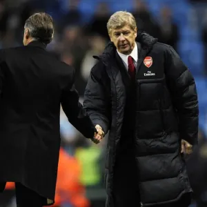 Arsene Wenger and Roberto Mancini Print, 24/10/2010
