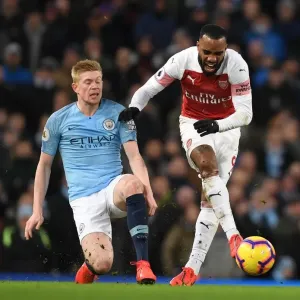 Manchester City vs. Arsenal: Lacazette vs. De Byrne - Premier League Clash, 2018-19