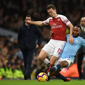 Manchester City vs Arsenal: Stephan Lichtsteiner Clashes with Raheem Sterling in Premier League Showdown (2018-19)