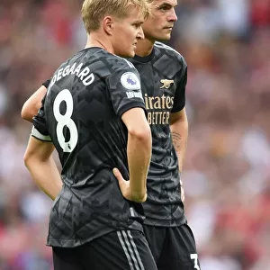 Manchester United vs Arsenal: Xhaka and Odegaard Face Off in Premier League Clash (2022-23)