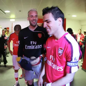 Manuel Almunia and Cesc Fabregas (Arsenal)