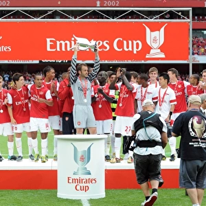 Manuel Almunia Lifts the Emirates Cup: Arsenal's Pre-Season Victory (3-2 vs Celtic)