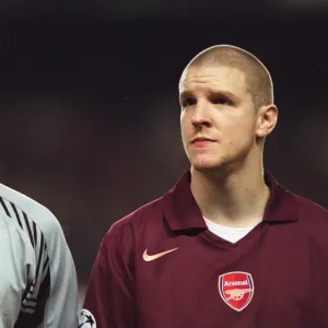 Manuel Almunia and Philippe Senderos in Action: Arsenal vs Ajax, UEFA Champions League, 2005