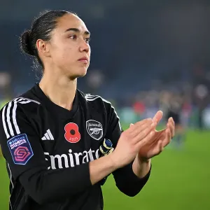 Manuela Zinsberger and Arsenal Women Celebrate Super League Victory over Leicester City Manuela Zinsberger and Arsenal Women Celebrate Super League Victory over Leicester City