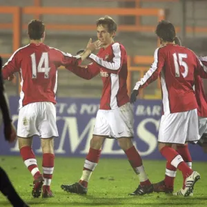 Mark Randall celebrates scoring Arsenals 1st goal Mark Randall celebrates scoring Arsenals 1st goal