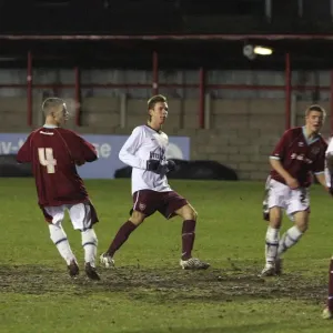 Mark Randall scores Arsenals 2nd goal under pressure from Alex Ray Harvey (Burnley) Mark Randall scores Arsenals 2nd goal under pressure from Alex Ray Harvey (Burnley)