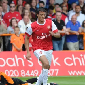 Marouane Chamakh in action, Print of Arsenal player Marouane Chamakh in action, Print of Arsenal player