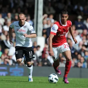 Marouane Chamakh (Arsenal) Danny Murphy (Fulham). Fulham 2: 2 Arsenal, Barclays Premier League