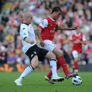 Marouane Chamakh (Arsenal) Philippe Senderos (Fulham). Fulham 2: 2 Arsenal