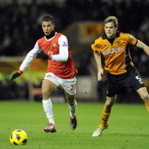 Marouane Chamakh (Arsenal) Richard Stearman (Wolves). Wolverhampton Wanderers 0: 2 Arsenal