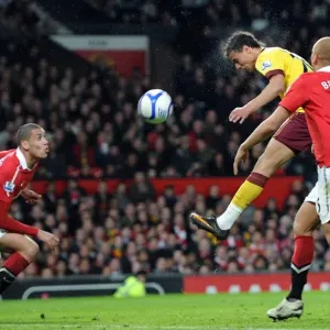 Marouane Chamakh (Arsenal) Wes Brown and Chris Smalling (Man Utd). Manchester United 2