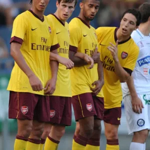 Marouane Chamakh, Nordveit and Samir Nasri (Arsenal) Print
