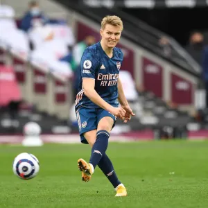Martin Odegaard in Action: Arsenal vs. West Ham United, Premier League 2020-21 Martin Odegaard in Action: Arsenal vs. West Ham United, Premier League 2020-21