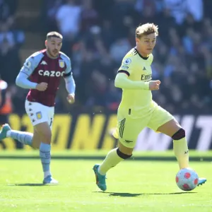 Martin Odegaard in Action: Arsenal vs. Aston Villa, Premier League 2021-22 Martin Odegaard in Action: Arsenal vs. Aston Villa, Premier League 2021-22