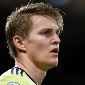Martin Odegaard in Action: Arsenal vs Crystal Palace - Premier League Clash (2021-22)