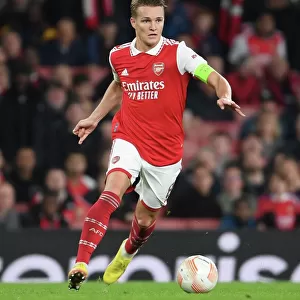 Martin Odegaard in Action: Arsenal vs PSV Eindhoven, UEFA Europa League 2022-23