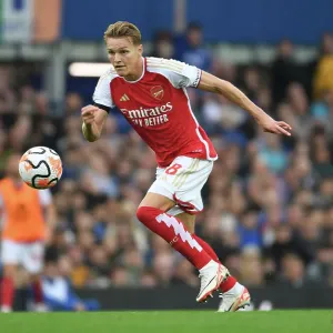 Martin Odegaard in Action: Everton vs Arsenal, Premier League 2023-24