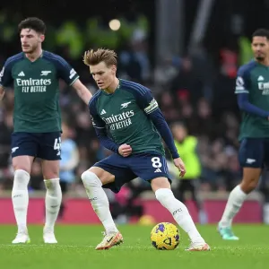 Martin Odegaard in Action: Fulham vs. Arsenal, Premier League 2023-24 Martin Odegaard in Action: Fulham vs. Arsenal, Premier League 2023-24