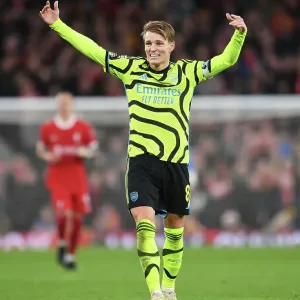 Martin Odegaard Faces Off Against Liverpool in Premier League Battle, 2023-24 Martin Odegaard Faces Off Against Liverpool in Premier League Battle, 2023-24