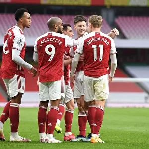 Martin Odegaard Scores First Arsenal Goal Against Tottenham in Empty Emirates Stadium (2020-21)