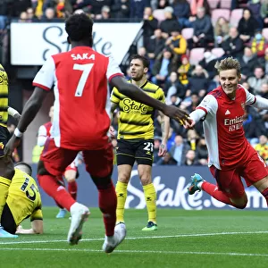 Martin Odegaard Scores First Goal: Watford vs Arsenal, Premier League 2021-22