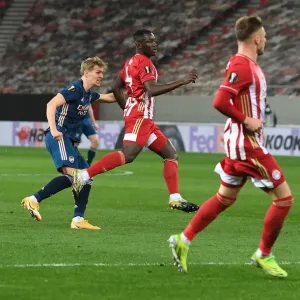 Martin Odegaard Scores in Empty Karaiskakis Stadium: Arsenal's Europa League Triumph Amidst Pandemic (March 11, 2021)