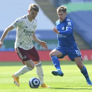 Martin Odegaard vs Marc Albrighton: Battle at The King Power Stadium - Leicester City vs Arsenal, Premier League 2020-21 Martin Odegaard vs Marc Albrighton: Battle at The King Power Stadium - Leicester City vs Arsenal, Premier League 2020-21