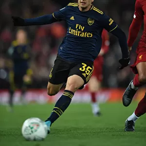 Martinelli in Action: Liverpool vs. Arsenal Carabao Cup Clash