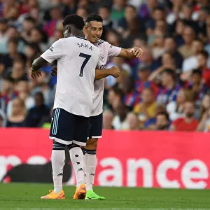 Martinelli and Saka Celebrate Arsenal's First Goal vs Crystal Palace (2022-23)